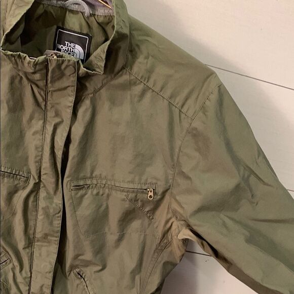The North Face Olive Green zip up Jacket Womans size medium - Picture 5 of 13